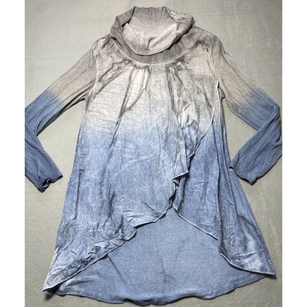 Fleur De Lis Women’s‎ Large Linen Blend Long Sleeve Top Coastal Grandma Boho